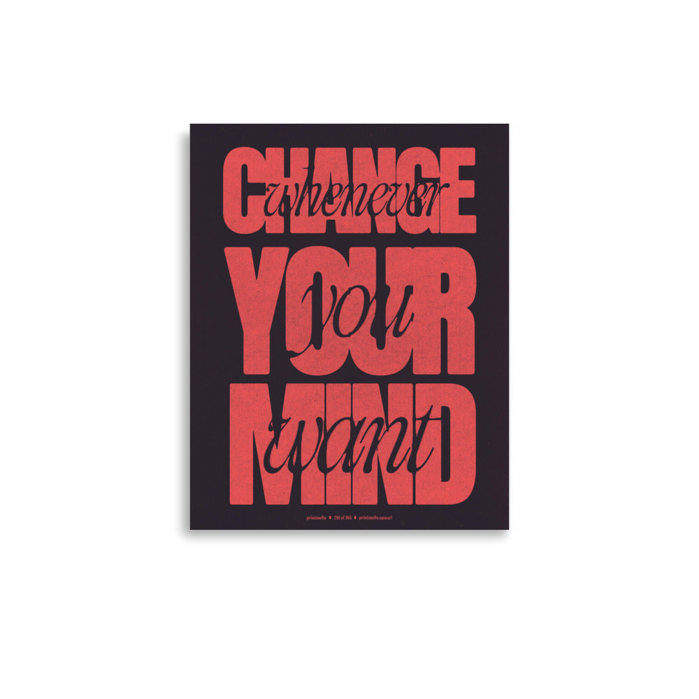 No. 291 - Change your mind