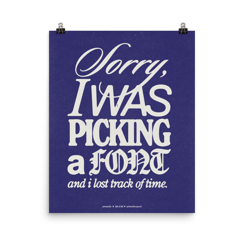 No. 266 - picking a font